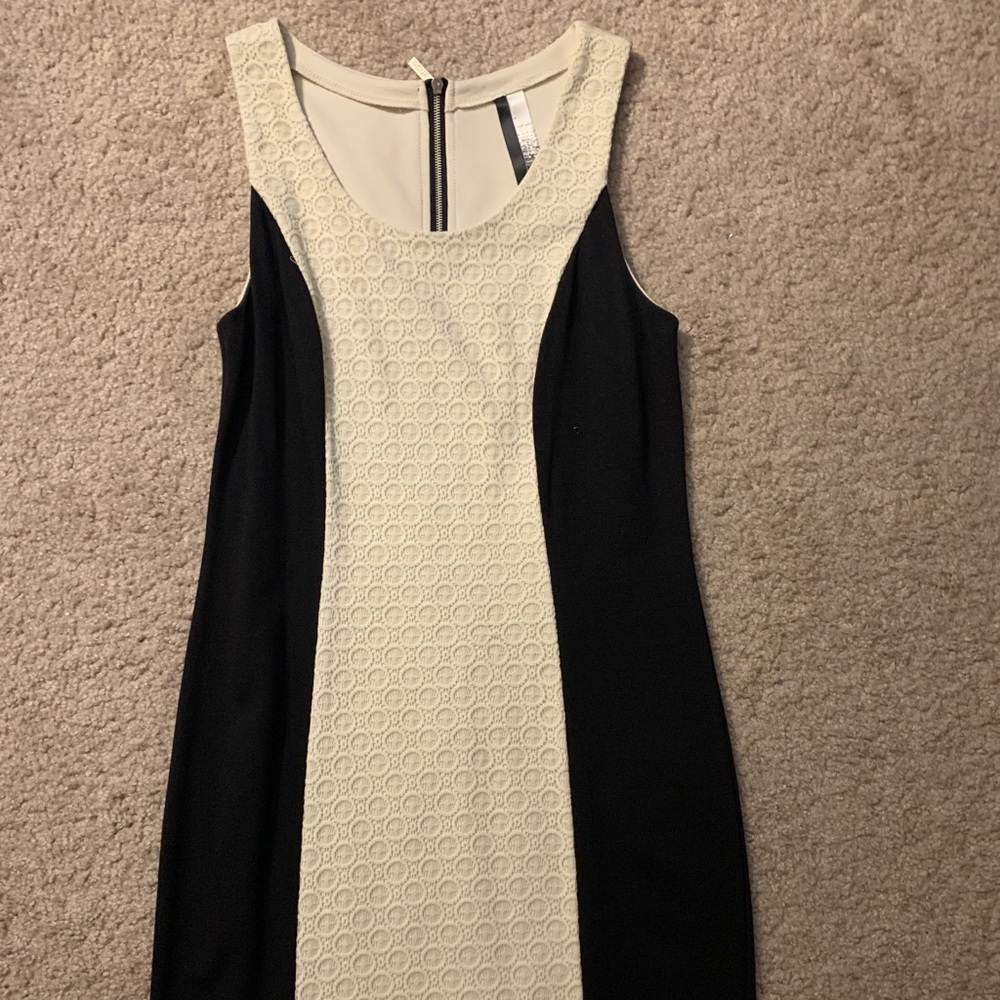 LIKE NEW Kensie Dress Black and off white/cream